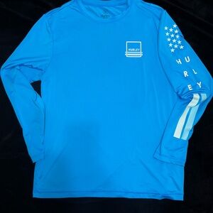 Hurley Men's Vibrant Blue long sleeve shirt